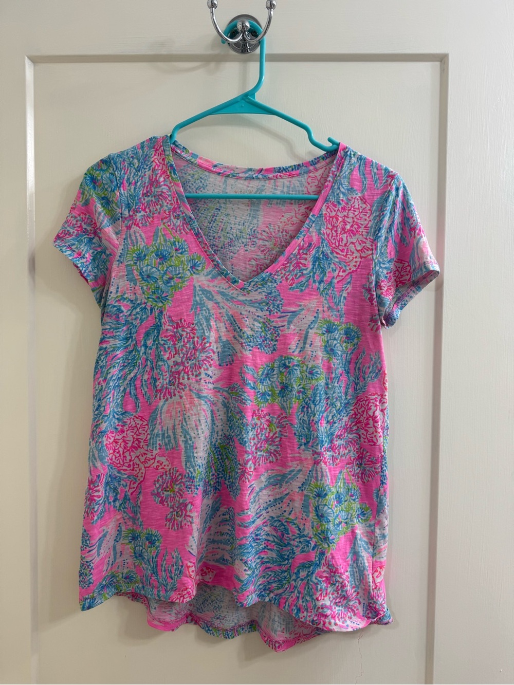 Lilly Pulitzer Etta top- Prosecco Pink Seaing Things size XS